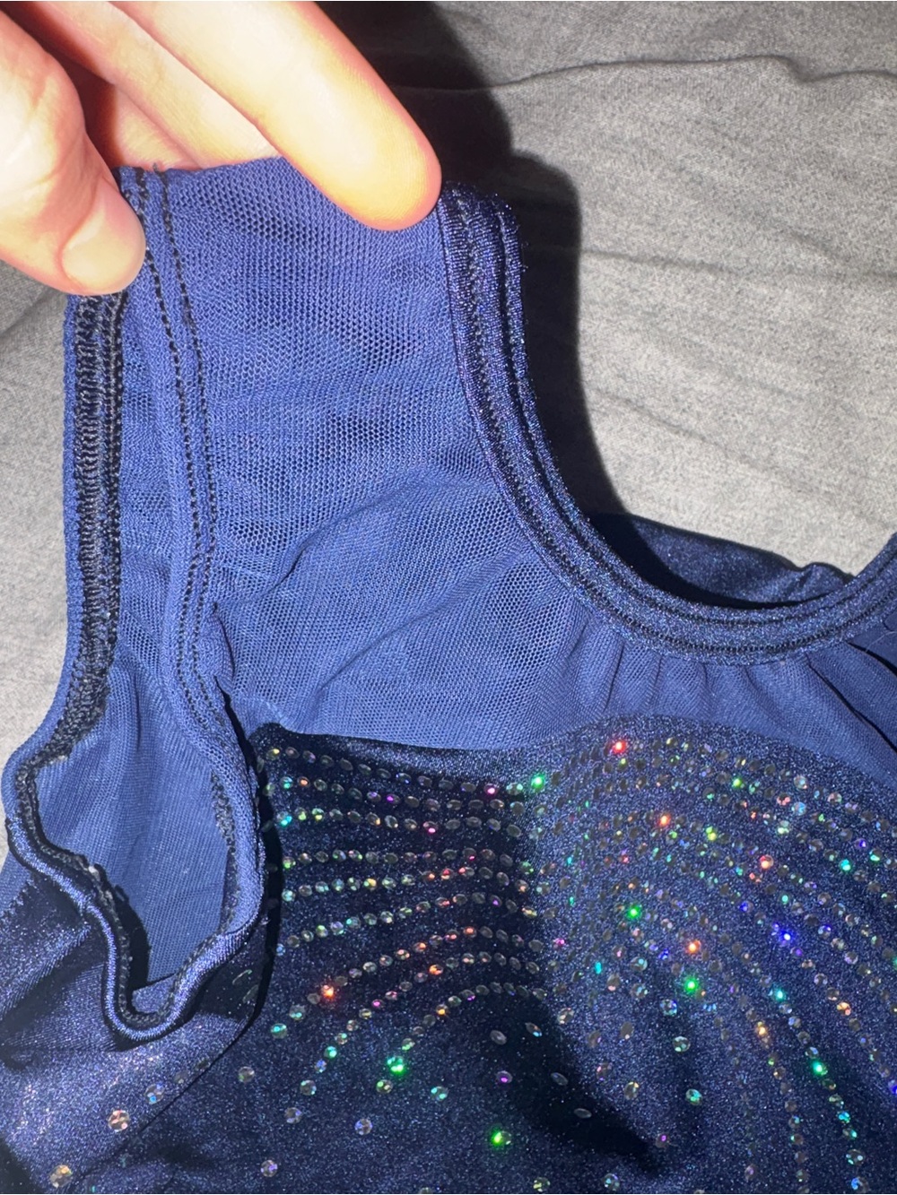 GK Sequin Blue Leotard - Picture 3 of 3